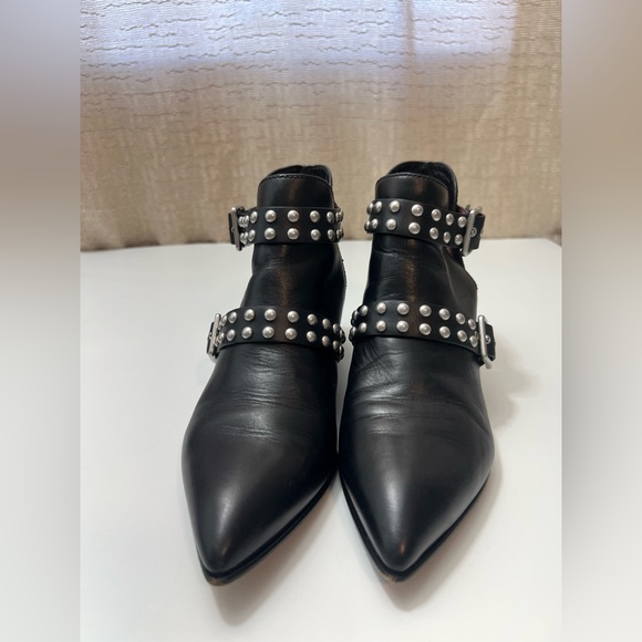 MARC BY MARC JACOBS CARROLL BLACK LEATHER STUDDED ANKLE BOOTIES EUR 39 US 9 - Picture 5 of 10